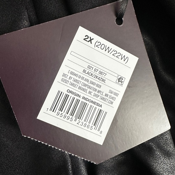 COPY - NWT Plus Size Womens Liquid (leather look) Shine High Waisted Black Legg… - Picture 2 of 6